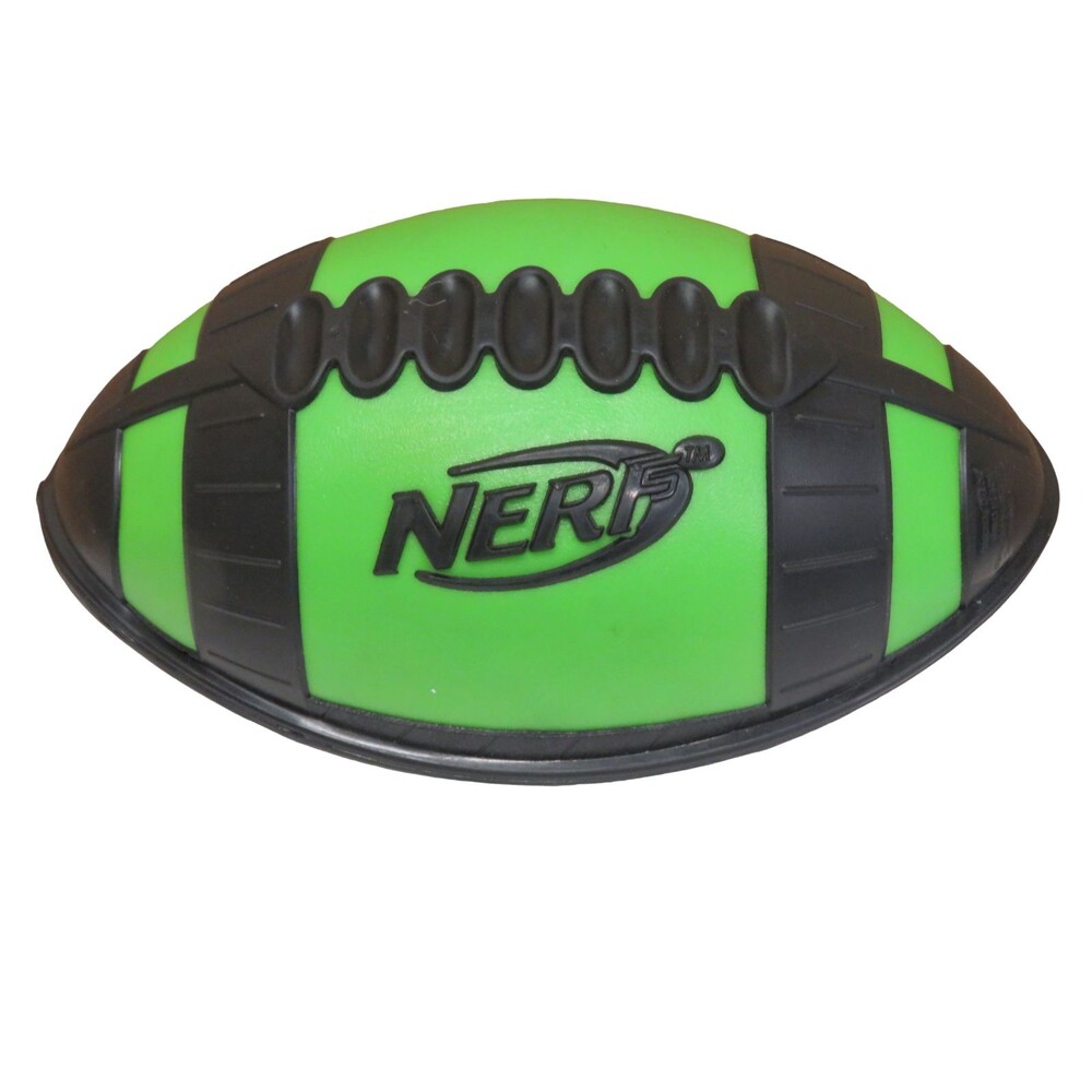 Vintage 2005 Nerf Classic Weather Blitz Green & Black Foam Toy Football EXC